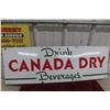 Image 1 : Drink Canada Dry Beverages Porcelain Sign 1940s 