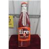 Image 1 : Hires Root Beer Painted Metal Bottle Shaped Thermometer 1950s 8''