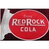Image 2 : Enjoy Red Rock Cola Metal 2 Sided Flange Copyright 1955 17 1/2'' 