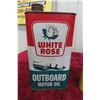 Image 3 : 2 White Rose Outboard Motor Oil Quart Cans 