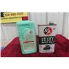 Image 5 : 2 BA Outboard Oil Quart Cans (1) Plastic, (1) Metal 