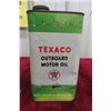 Image 2 : 2 Outboard Oil Cans (1) Texaco Quart, (1) Scott 20oz with Product 