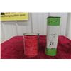 Image 7 : 2 Outboard Oil Cans (1) Texaco Quart, (1) Scott 20oz with Product 
