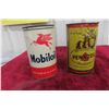 Image 1 : 2 Oil Quart Cans (1) Pennzoil Be Oil Wise, (1) Mobiloil 