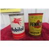 Image 5 : 2 Oil Quart Cans (1) Pennzoil Be Oil Wise, (1) Mobiloil 