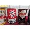 Image 3 : 6 Oil Quart Cans (No Tops) : Enarco, Coop, Veedol, Shell, Anglo 