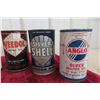 Image 4 : 6 Oil Quart Cans (No Tops) : Enarco, Coop, Veedol, Shell, Anglo 