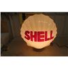 Image 1 : Shell Milk Glass Gas Pump Globe Scallop Shell Shape 1930s with 