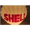 Image 2 : Shell Milk Glass Gas Pump Globe Scallop Shell Shape 1930s with 