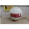 Image 7 : Shell Milk Glass Gas Pump Globe Scallop Shell Shape 1930s with 