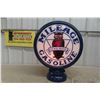 Image 8 : Mileage Gasoline Reproduction Gas Pump Globe, Lights Up,  with 