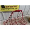 Image 9 : White Rose Gas Pail , 8 Oil Bottle Carry Rack 