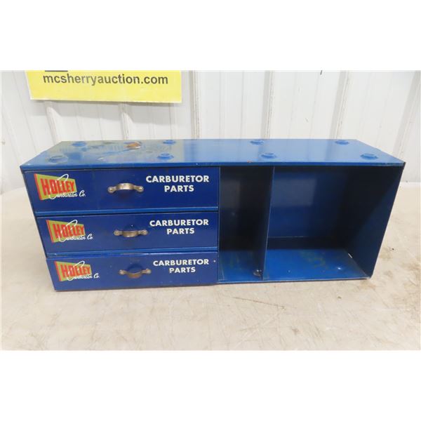 Vintage Holley Carburetor Metal Cabinet 9 1/2'' x 24'' x 6 1/2'' 
