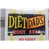 Image 2 : Diet Dads Root Beer Metal Thermometer with Bulb 1960s 7'' x 27'' 