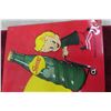 Image 2 : Squirt Metal Tin Embossed Sign 9 1/2'' x 27 1/2'' 1958 