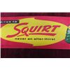 Image 3 : Squirt Metal Tin Embossed Sign 9 1/2'' x 27 1/2'' 1958 