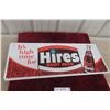 Image 1 : Vintage Hires Root Beer Metal Tin Embossed Sign 11 1/2'' x 30'' 