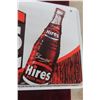 Image 2 : Vintage Hires Root Beer Metal Tin Embossed Sign 11 1/2'' x 30'' 