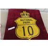Image 1 : National Park 10 Highway Route Marker Sign 1950s Heavy Metal 