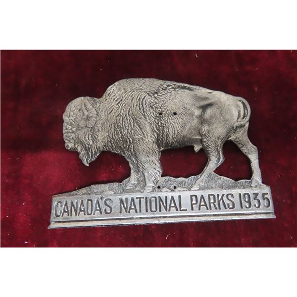 Canadian National Parks 1935 Grill Badge or Vehicle Pass 