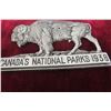 Image 4 : Canadian National Parks 1938 Grill Badge or Vehicle Pass, Aluminum