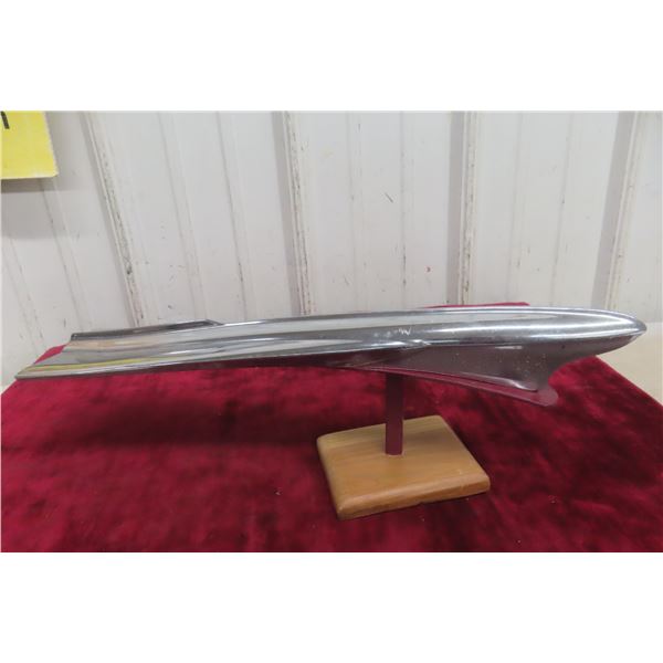 Chevy Chrome Hood Ornament 17'' Long 1950s 