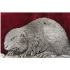 Image 2 : Saskatchewan 1933 Provincial Park Beaver Aluminum Badge 3'' x 