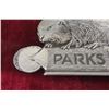 Image 3 : Saskatchewan 1933 Provincial Park Beaver Aluminum Badge 3'' x 