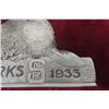 Image 4 : Saskatchewan 1933 Provincial Park Beaver Aluminum Badge 3'' x 