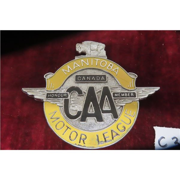 Vintage Manitoba CAA Honour Member Emblem Badge , Likely