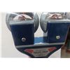 Image 13 : Vintage Double Head Parking Meter on Stand 5¢, 10¢, 25¢ Nickel a