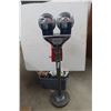 Image 1 : Vintage Double Head Parking Meter on Stand 5¢, 10¢, 25¢ Nickel a