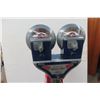 Image 2 : Vintage Double Head Parking Meter on Stand 5¢, 10¢, 25¢ Nickel a