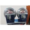 Image 6 : Vintage Double Head Parking Meter on Stand 5¢, 10¢, 25¢ Nickel a