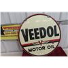 Image 7 : Veedol Motor Oil Porcelain 2 Sided Sign 24'' Diameter, Vintage? 