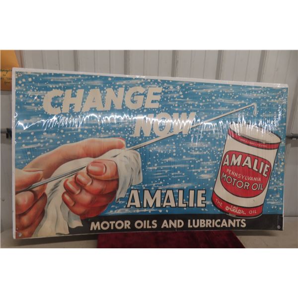 Amalie Motor Oil Paper Banner Sign 29'' x 51'' 