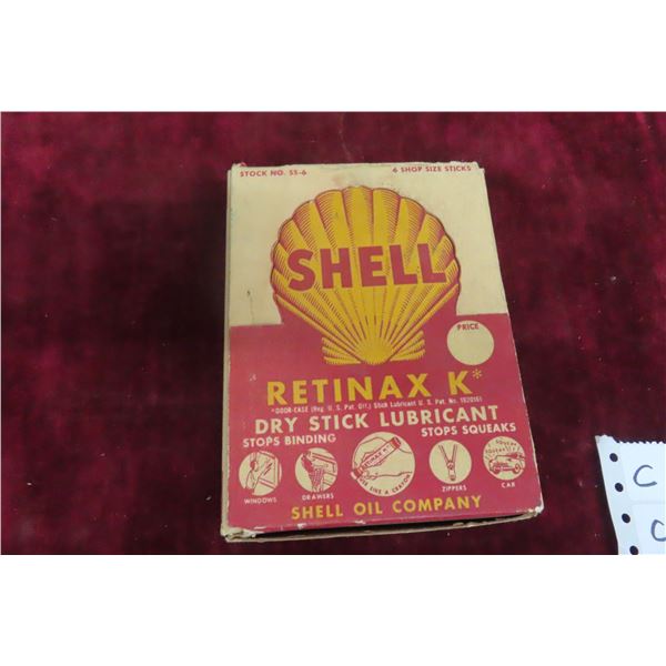 Shell Retinax K Dry Stick Lubricant with Original Package and 6 