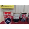 Image 10 : 6 Oil Quart Cans with Product: Havoline, Woodwards, Genuine Red 
