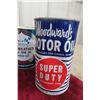 Image 7 : 6 Oil Quart Cans with Product: Havoline, Woodwards, Genuine Red 