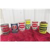 Image 1 : 6 Oil Quart Cans : Amalie, Autogol, Penn, Richfield Outboard 