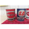Image 2 : 6 Oil Quart Cans : Amalie, Autogol, Penn, Richfield Outboard 