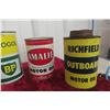 Image 4 : 6 Oil Quart Cans : Amalie, Autogol, Penn, Richfield Outboard 