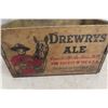 Image 2 : Drewrys Ale Wood Crate with Mountie Drinking + Horse 18 1/2'' x 
