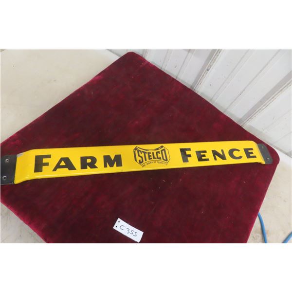 Stelco Farm Fence Porcelain Door Bar 3'' x 32'' 1946 P+M 
