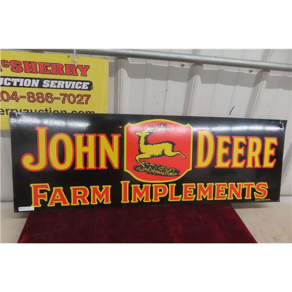 John Deere Farm Implements Modern Reproduction Metal Sign