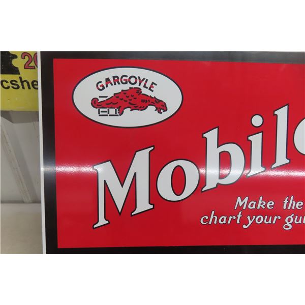 Gargoyle Mobil Oil Metal Sign 30'' x 16 1/2'' Modern