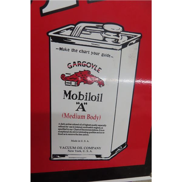 Gargoyle Mobil Oil Metal Sign 30'' x 16 1/2'' Modern