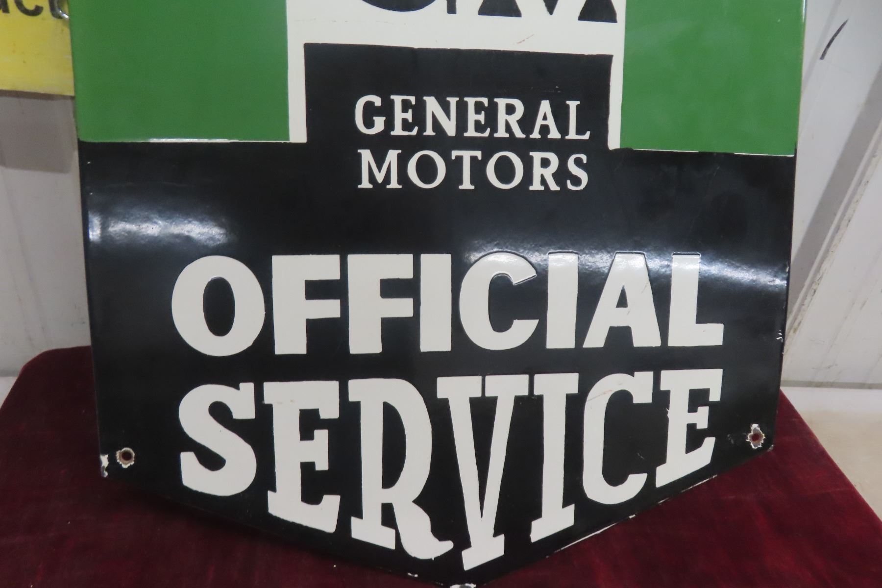 GM General Motors Official Service Porcelain Sign 22'' x Up to 22''