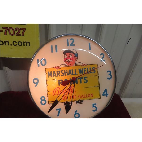 Marshall Wells Paints Beauty by the Gallon 1940s-60s 15'' Diameter