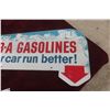 Image 2 : Vintage BA Clean Gasolines 2-Sided Metal Sign 11 1/2'' x 29 1/2'' 